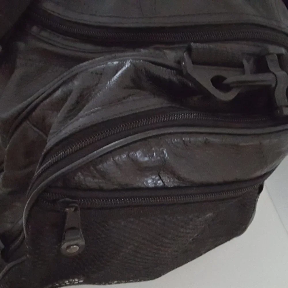 Patchwork Leather Duffle Bag Weekender Luggage *Promotional Word…